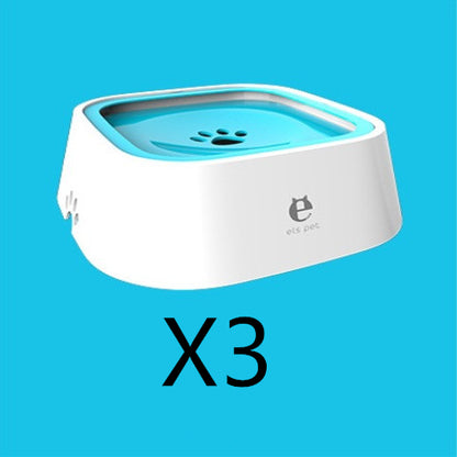 Anti Spill Floating Pet Water Bowl Slow Feeder Dispenser