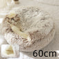 2-in-1 PetPlush Round Warm Winter House Bed for Dogs & Cats