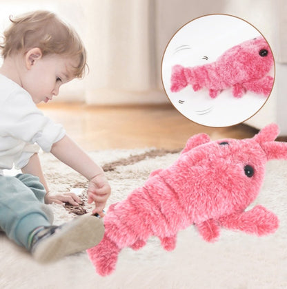 Electric Jumping USB Rechargeable Interactive Shrimp Cat Toy