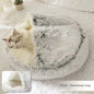 2-in-1 PetPlush Round Warm Winter House Bed for Dogs & Cats