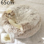 2-in-1 PetPlush Round Warm Winter House Bed for Dogs & Cats