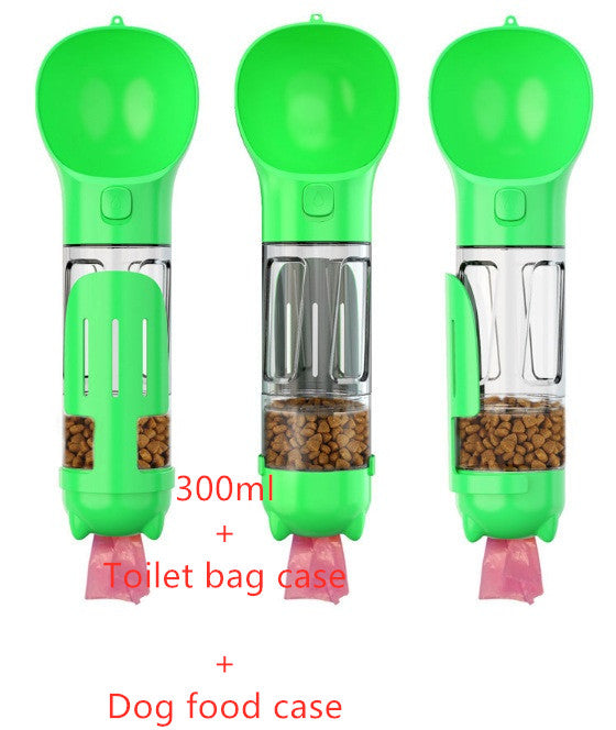 Pet Portable Water Bottle Feeder Bowl Garbage Bag Storage