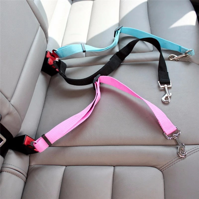 Adjustable Pet Safety Harness Lead Clip Car Seat Belt
