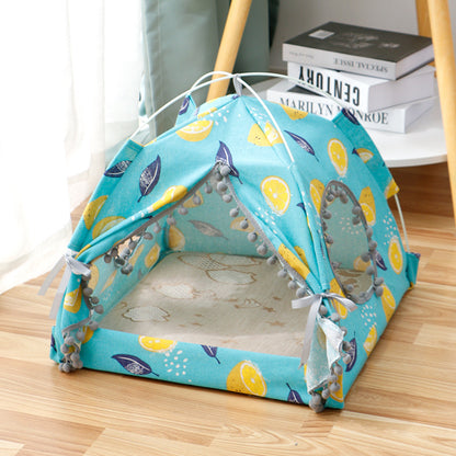 Pet Tent Cat Cat House Enclosed Pet Bed