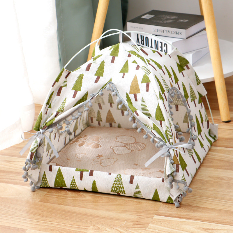 Pet Tent Cat Cat House Enclosed Pet Bed