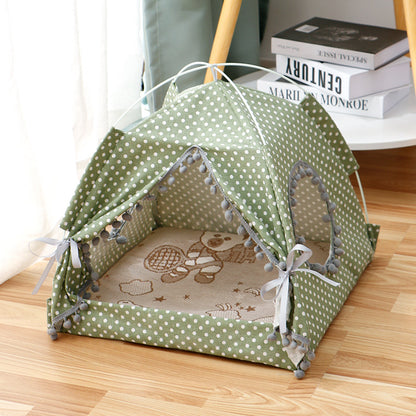 Pet Tent Cat Cat House Enclosed Pet Bed