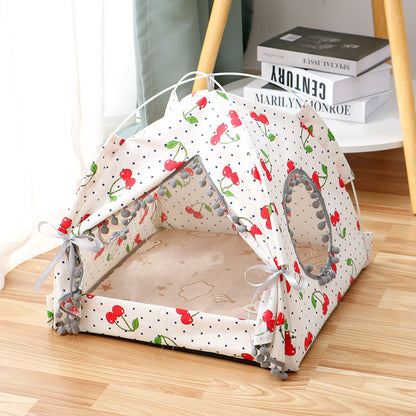 Pet Tent Cat Cat House Enclosed Pet Bed