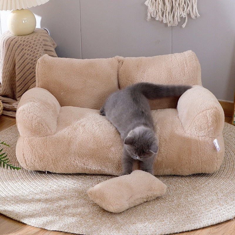 Luxury Warm Plush Winter Pet Bed Sofa