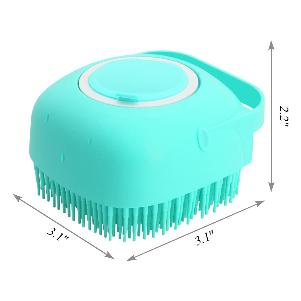Pet Grooming Brush Shampoo Massage Comb & Bath Scrubber
