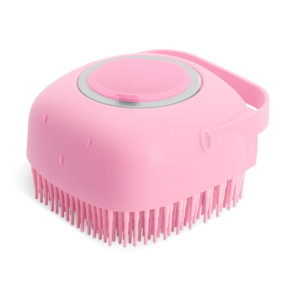 Pet Grooming Brush Shampoo Massage Comb & Bath Scrubber