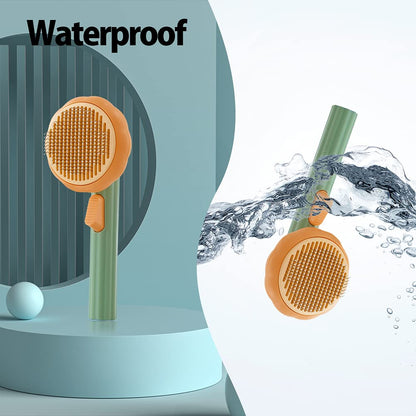 Pet Pumpkin Brush Grooming Self Cleaning Slicker Brush