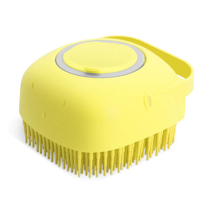 Pet Grooming Brush Shampoo Massage Comb & Bath Scrubber