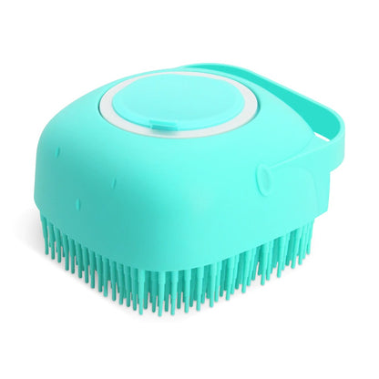 Pet Grooming Brush Shampoo Massage Comb & Bath Scrubber