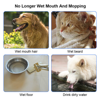 Anti Spill Floating Pet Water Bowl Slow Feeder Dispenser