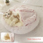 2-in-1 PetPlush Round Warm Winter House Bed for Dogs & Cats