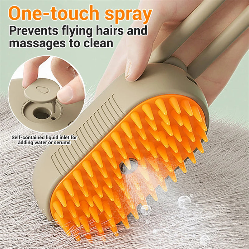 Electric Steam Spray Grooming Hair Removal Comb Pet Brush