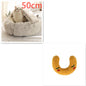 2-in-1 PetPlush Round Warm Winter House Bed for Dogs & Cats