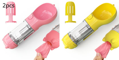 Pet Portable Water Bottle Feeder Bowl Garbage Bag Storage