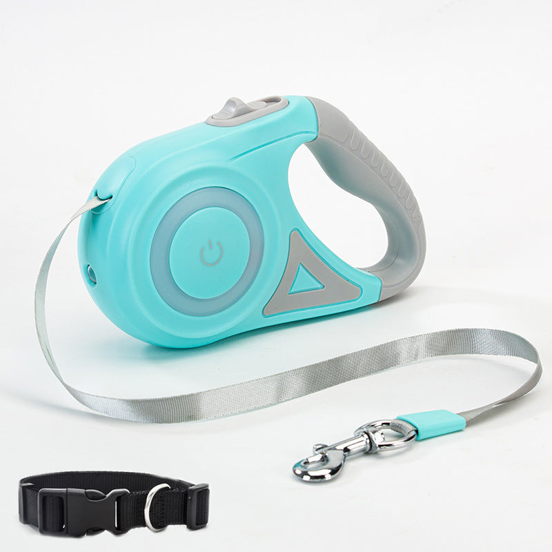 Retractable Dog Leash & Collar with LED Spotlight