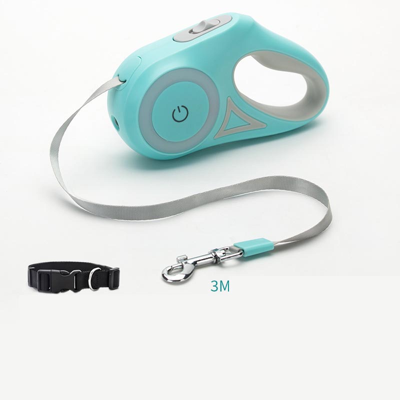 Retractable Dog Leash & Collar with LED Spotlight