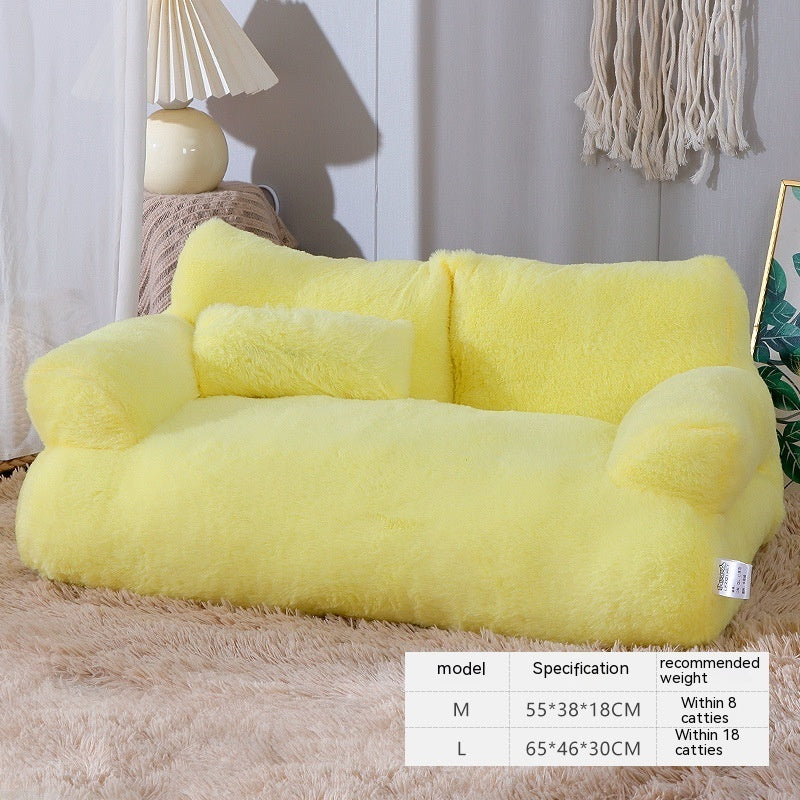 Luxury Warm Plush Winter Pet Bed Sofa