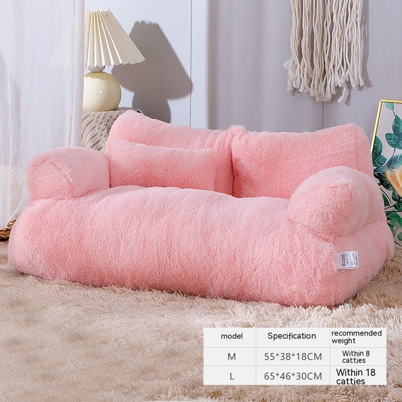 Luxury Warm Plush Winter Pet Bed Sofa