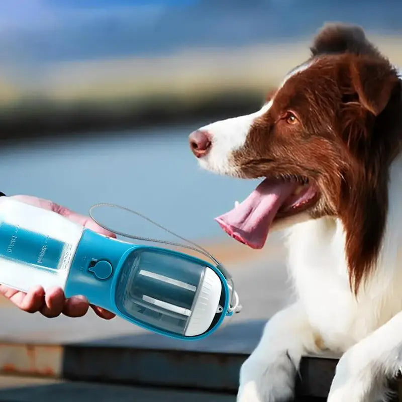 3-in-1 Portable Food Water & Waste Bag Dispenser Pet Cup