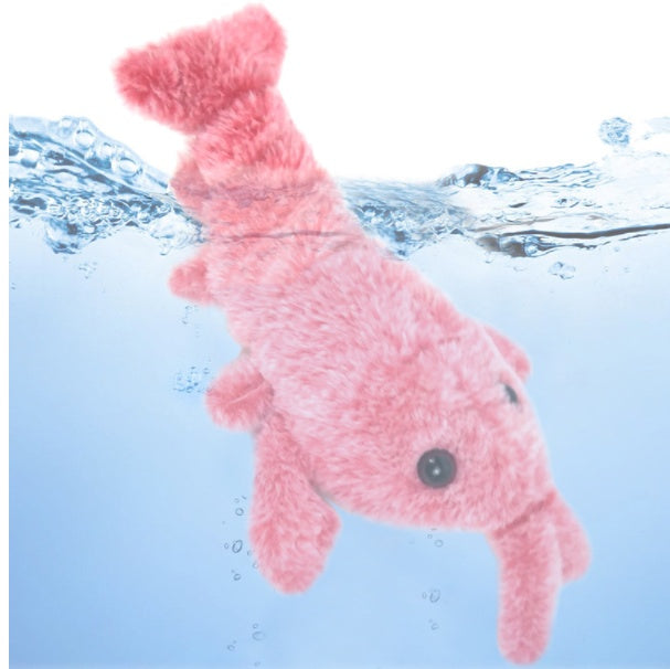 Electric Jumping USB Rechargeable Interactive Shrimp Cat Toy