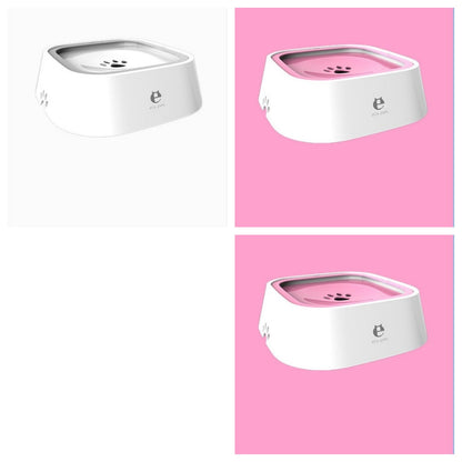 Anti Spill Floating Pet Water Bowl Slow Feeder Dispenser