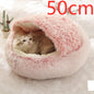 2-in-1 PetPlush Round Warm Winter House Bed for Dogs & Cats