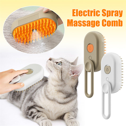 Electric Steam Spray Grooming Hair Removal Comb Pet Brush