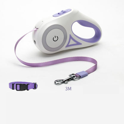 Retractable Dog Leash & Collar with LED Spotlight