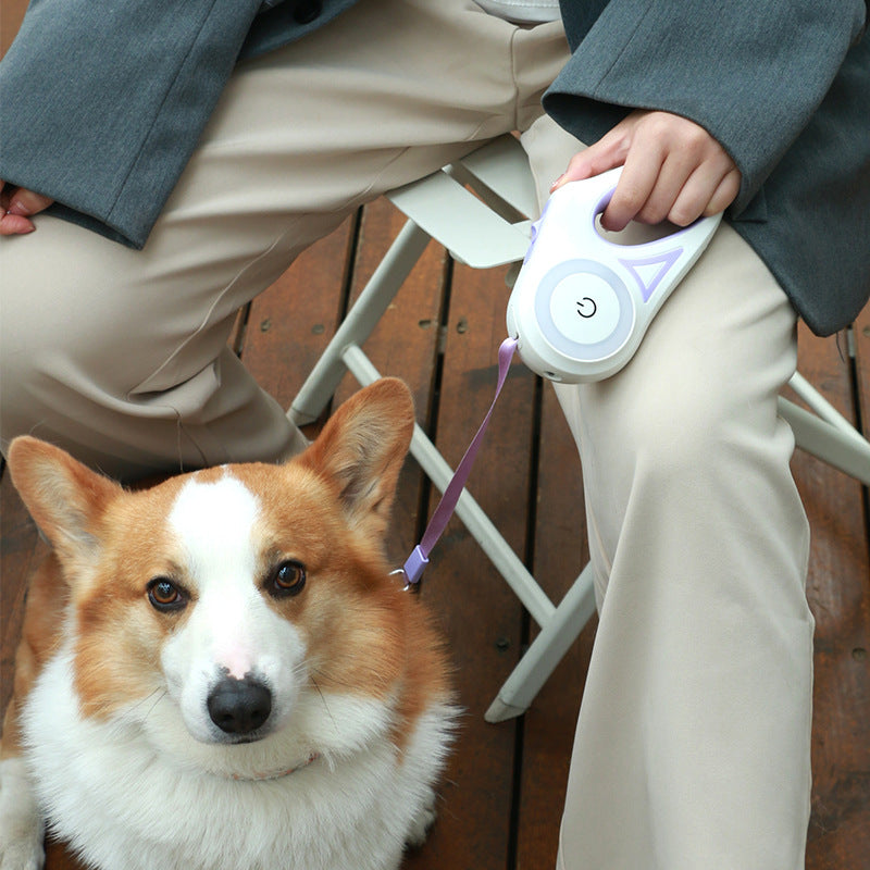 Retractable Dog Leash & Collar with LED Spotlight