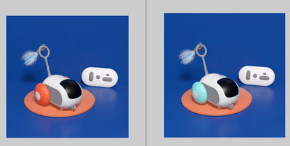 Remote Control Rechargeable Automatic Chasing Pet Car Toy