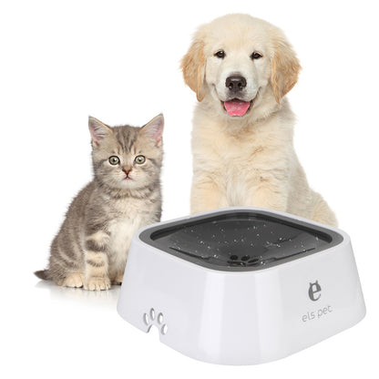 Anti Spill Floating Pet Water Bowl Slow Feeder Dispenser