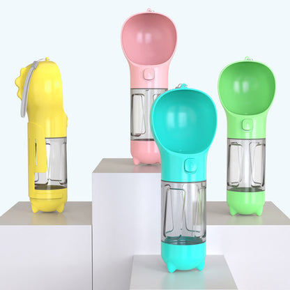 Pet Portable Water Bottle Feeder Bowl Garbage Bag Storage