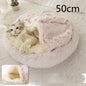 2-in-1 PetPlush Round Warm Winter House Bed for Dogs & Cats
