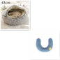 2-in-1 PetPlush Round Warm Winter House Bed for Dogs & Cats
