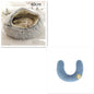 2-in-1 PetPlush Round Warm Winter House Bed for Dogs & Cats
