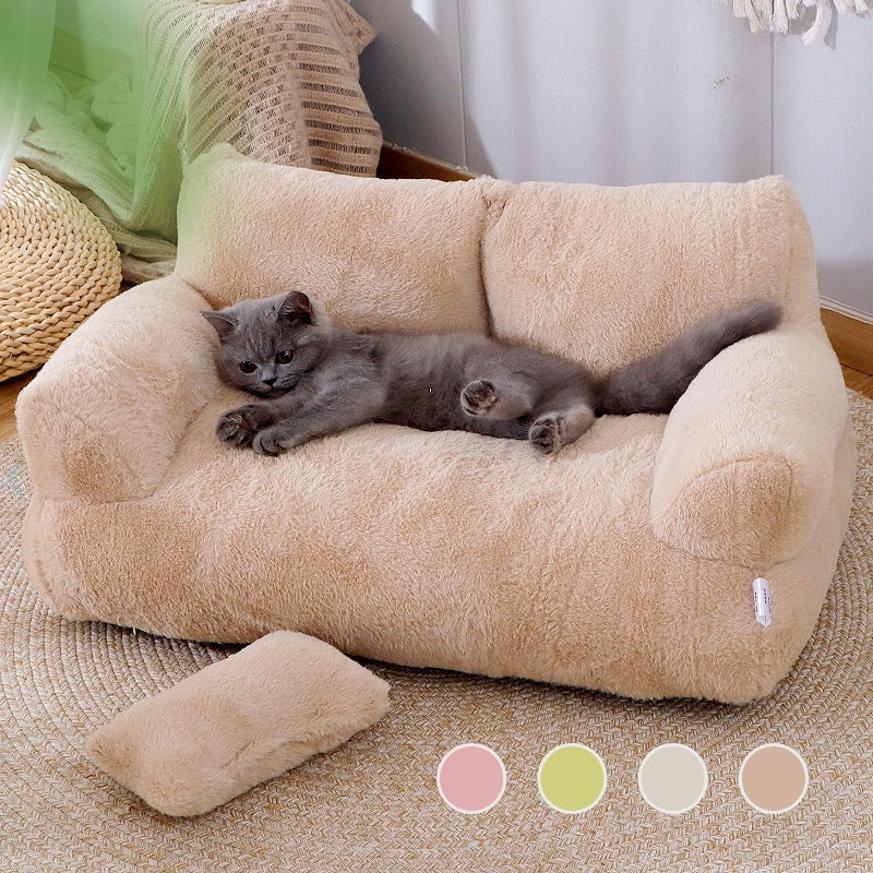 Luxury Warm Plush Winter Pet Bed Sofa