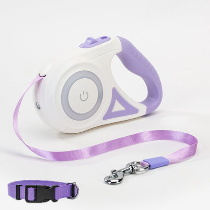 Retractable Dog Leash & Collar with LED Spotlight