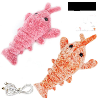 Electric Jumping USB Rechargeable Interactive Shrimp Cat Toy