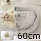 2-in-1 PetPlush Round Warm Winter House Bed for Dogs & Cats