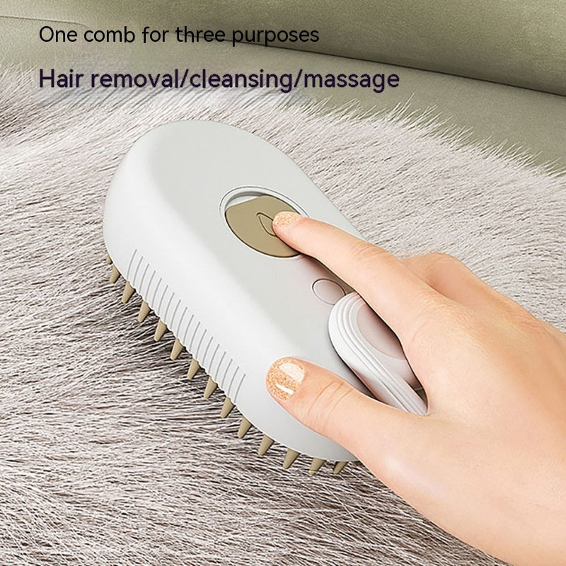Electric Steam Spray Grooming Hair Removal Comb Pet Brush