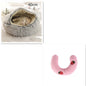 2-in-1 PetPlush Round Warm Winter House Bed for Dogs & Cats