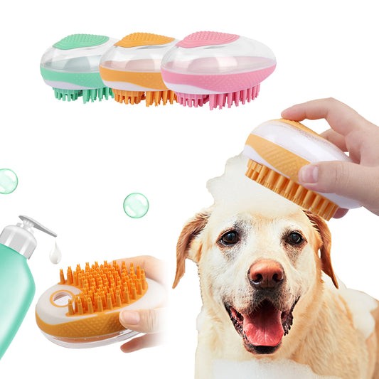 Pet Soft Silicone Grooming & Massage Shower Comb Bath Brush