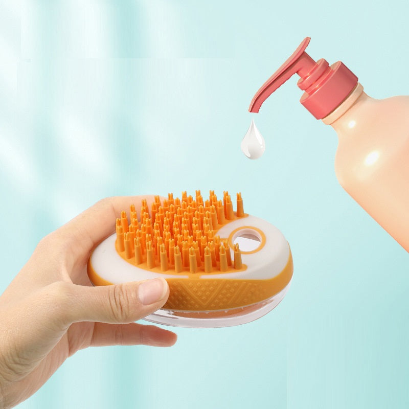 Pet Soft Silicone Grooming & Massage Shower Comb Bath Brush