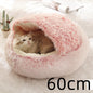 2-in-1 PetPlush Round Warm Winter House Bed for Dogs & Cats