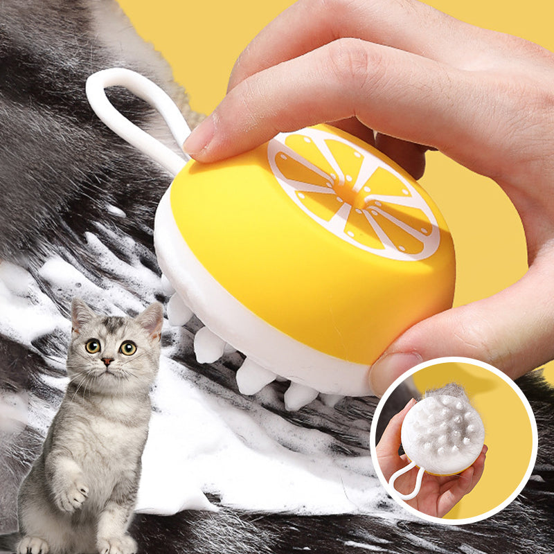 2-in-1 Pet Bath Brush for Dogs & Cats