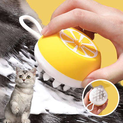 2-in-1 Pet Bath Brush for Dogs & Cats
